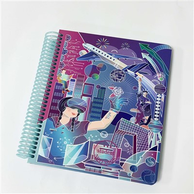 A5 Spiral Notebook innbundet tilpassbar 80 foret sider Pet Coil Planner OEM/ODM for studenter og bedrifter